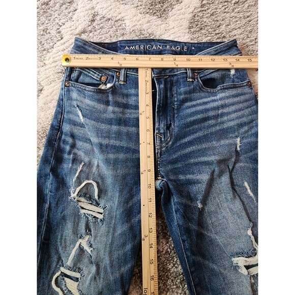 American Eagle Men's 30x34 AE Next Level Airflex Slim Distressed Jeans - Picture 3 of 7